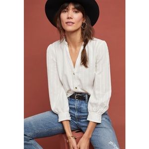 Anthropologie • White Blouse • Size 6